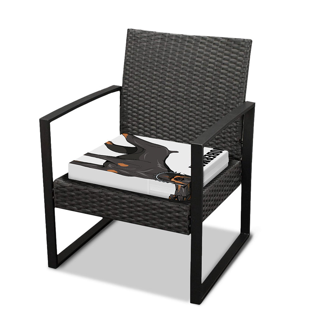 Doberman Pinscher Print Outdoor Seat Cushion Cover