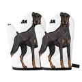 Doberman Pinscher Print Oven Mitts