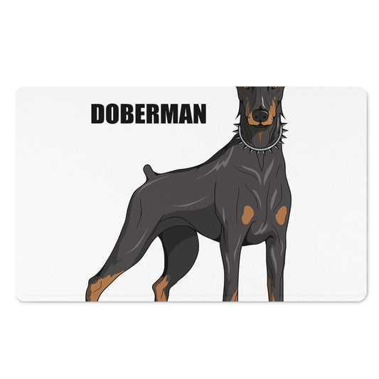 Doberman Pinscher Print Polyester Doormat