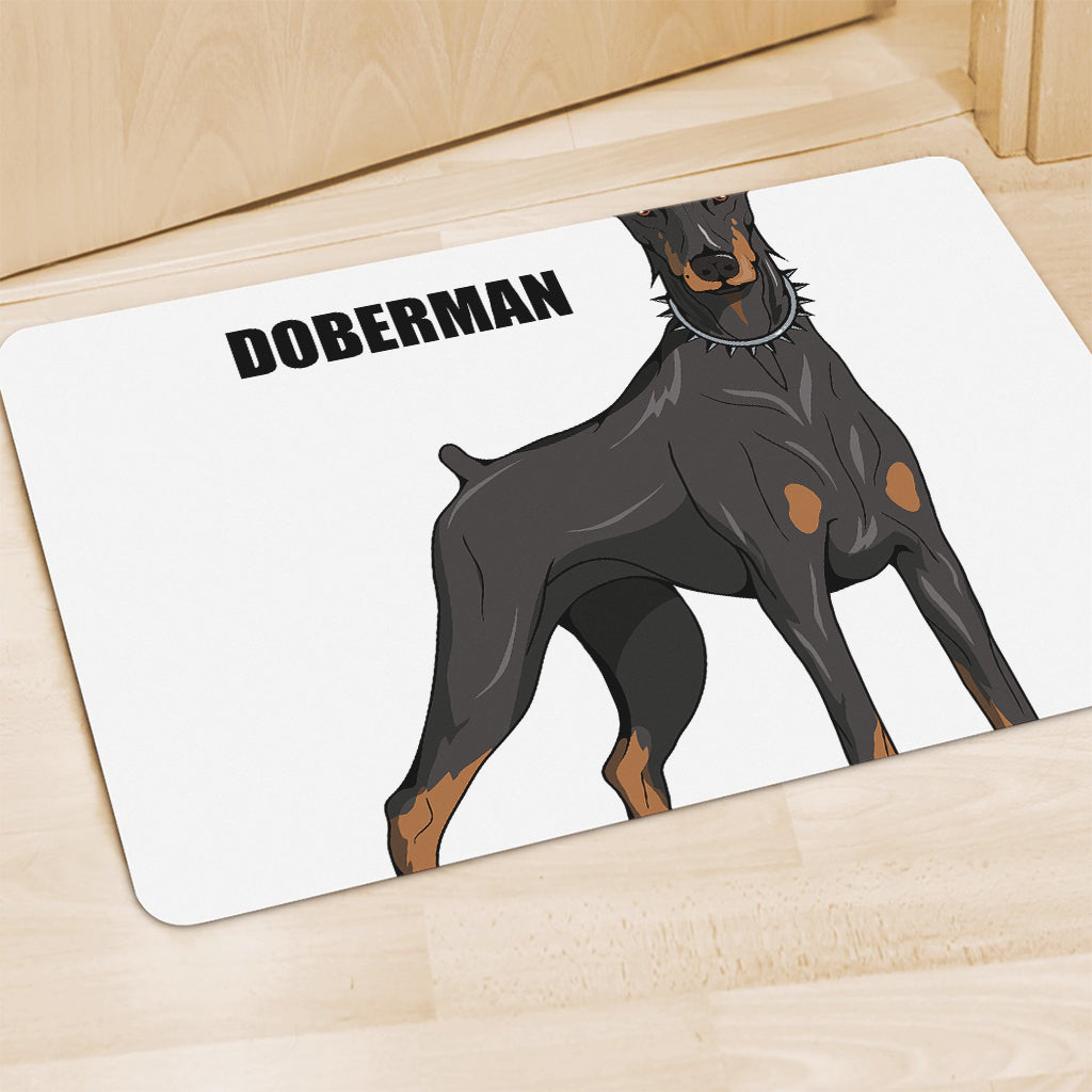 Doberman Pinscher Print Polyester Doormat