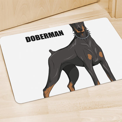 Doberman Pinscher Print Polyester Doormat