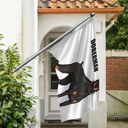 Doberman Pinscher Print Polyester Flag
