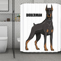 Doberman Pinscher Print Polyester Shower Curtain