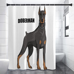 Doberman Pinscher Print Premium Shower Curtain