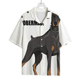 Doberman Pinscher Print Rayon Hawaiian Shirt