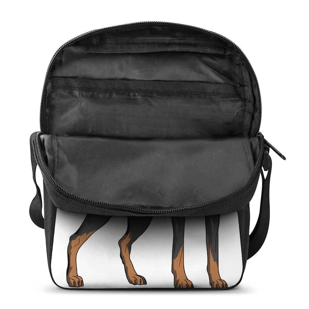 Doberman Pinscher Print Rectangular Crossbody Bag