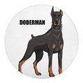 Doberman Pinscher Print Round Blanket