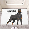 Doberman Pinscher Print Rubber Doormat