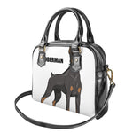 Doberman Pinscher Print Shoulder Handbag