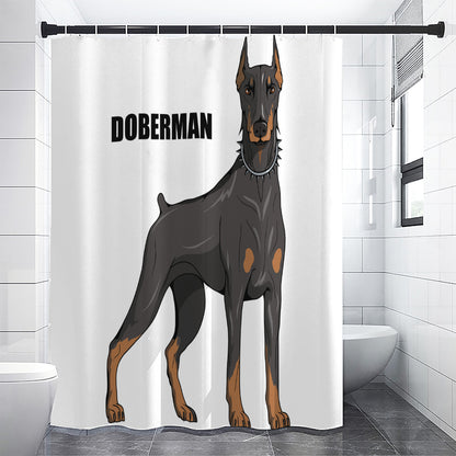 Doberman Pinscher Print Shower Curtain