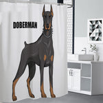 Doberman Pinscher Print Shower Curtain