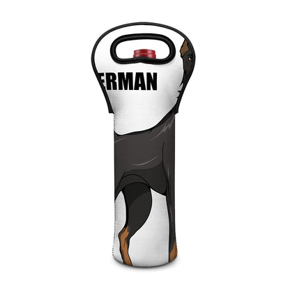 Doberman Pinscher Print Single Neoprene Wine Tote