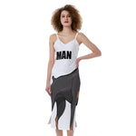 Doberman Pinscher Print Slim Fit Midi Cami Dress
