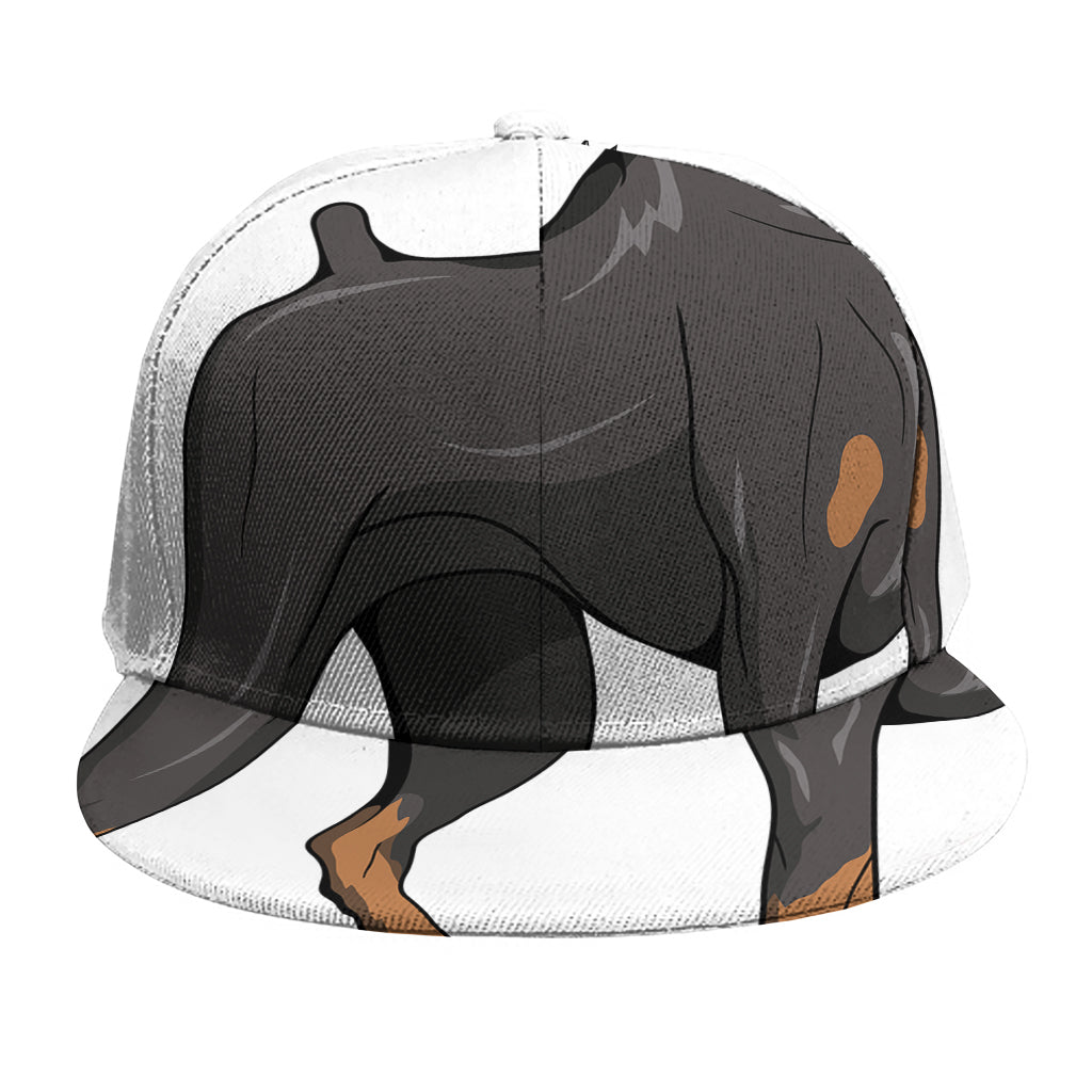 Doberman Pinscher Print Snapback Cap