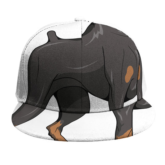Doberman Pinscher Print Snapback Cap