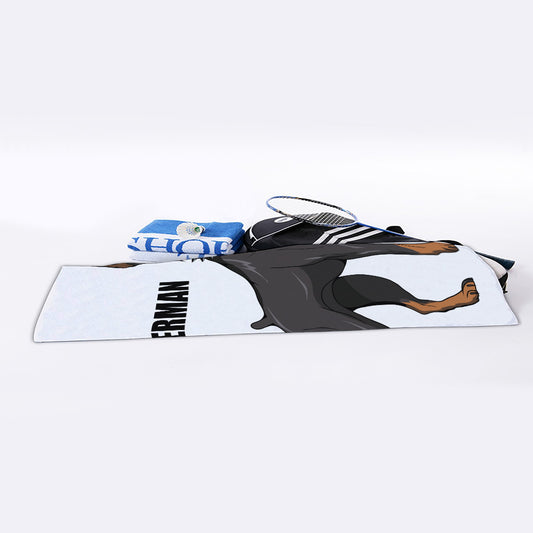 Doberman Pinscher Print Sports Towel
