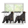 Doberman Pinscher Print Tier Curtains
