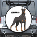 Doberman Pinscher Print Tire Cover