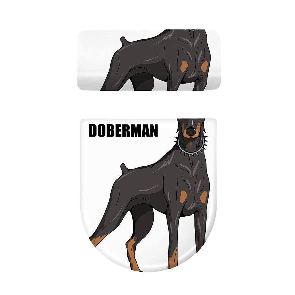 Doberman Pinscher Print Toilet Lid And Tank Cover Set