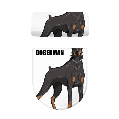 Doberman Pinscher Print Toilet Lid And Tank Cover Set