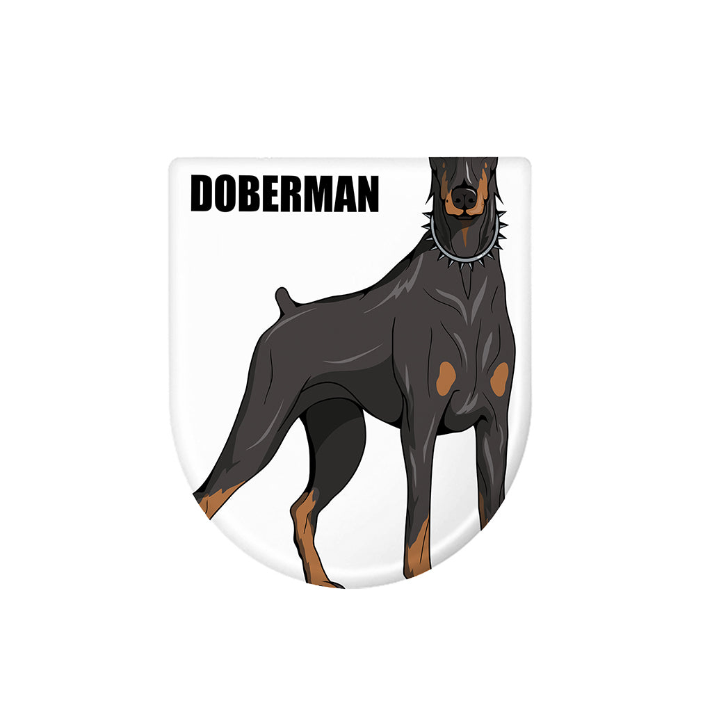 Doberman Pinscher Print Toilet Lid Cover