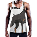 Doberman Pinscher Print Men's Workout Tank Top