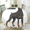 Doberman Pinscher Print Waterproof Round Tablecloth