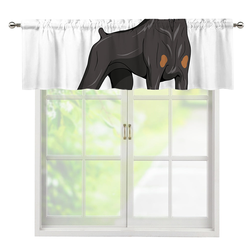 Doberman Pinscher Print Window Valance