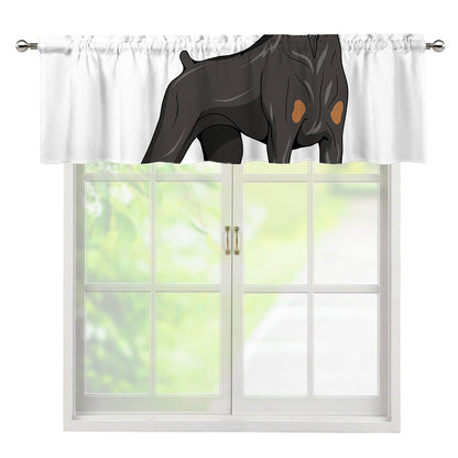 Doberman Pinscher Print Window Valance