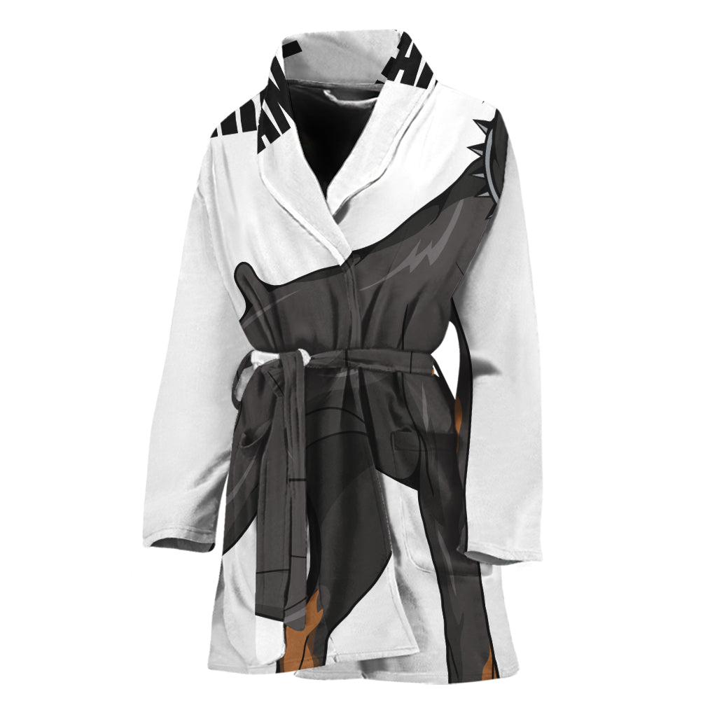 Doberman Pinscher Print Women's Bathrobe