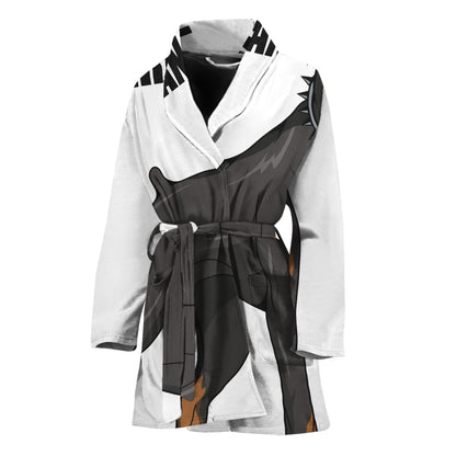 Doberman Pinscher Print Women's Bathrobe
