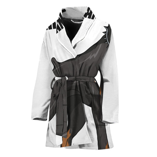 Doberman Pinscher Print Women's Bathrobe