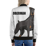 Doberman Pinscher Print Women's Bomber Jacket