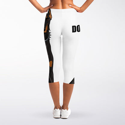 Doberman Pinscher Print Women's Capri Leggings