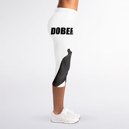 Doberman Pinscher Print Women's Capri Leggings
