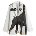 Doberman Pinscher Print Women's Cotton Blazer