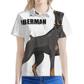 Doberman Pinscher Print Women's Polo Shirt