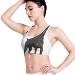 Doberman Pinscher Print Women's Sports Bra