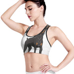 Doberman Pinscher Print Women's Sports Bra