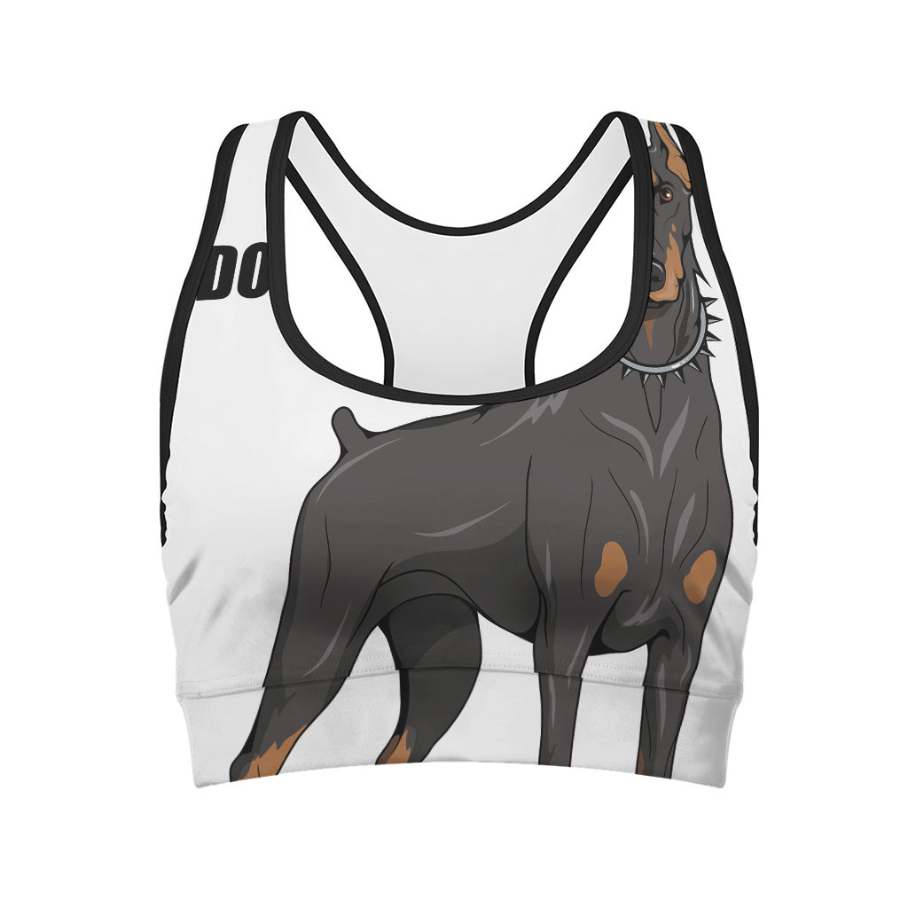 Doberman Pinscher Print Women's Sports Bra