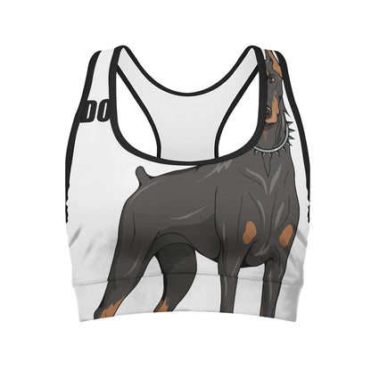 Doberman Pinscher Print Women's Sports Bra