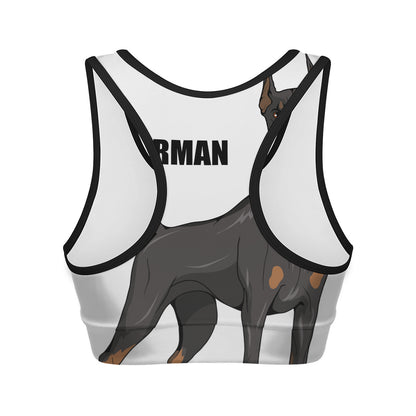 Doberman Pinscher Print Women's Sports Bra