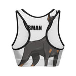 Doberman Pinscher Print Women's Sports Bra