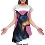 Dobermann Portrait Print Adjustable Apron