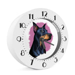 Dobermann Portrait Print Alarm Clock