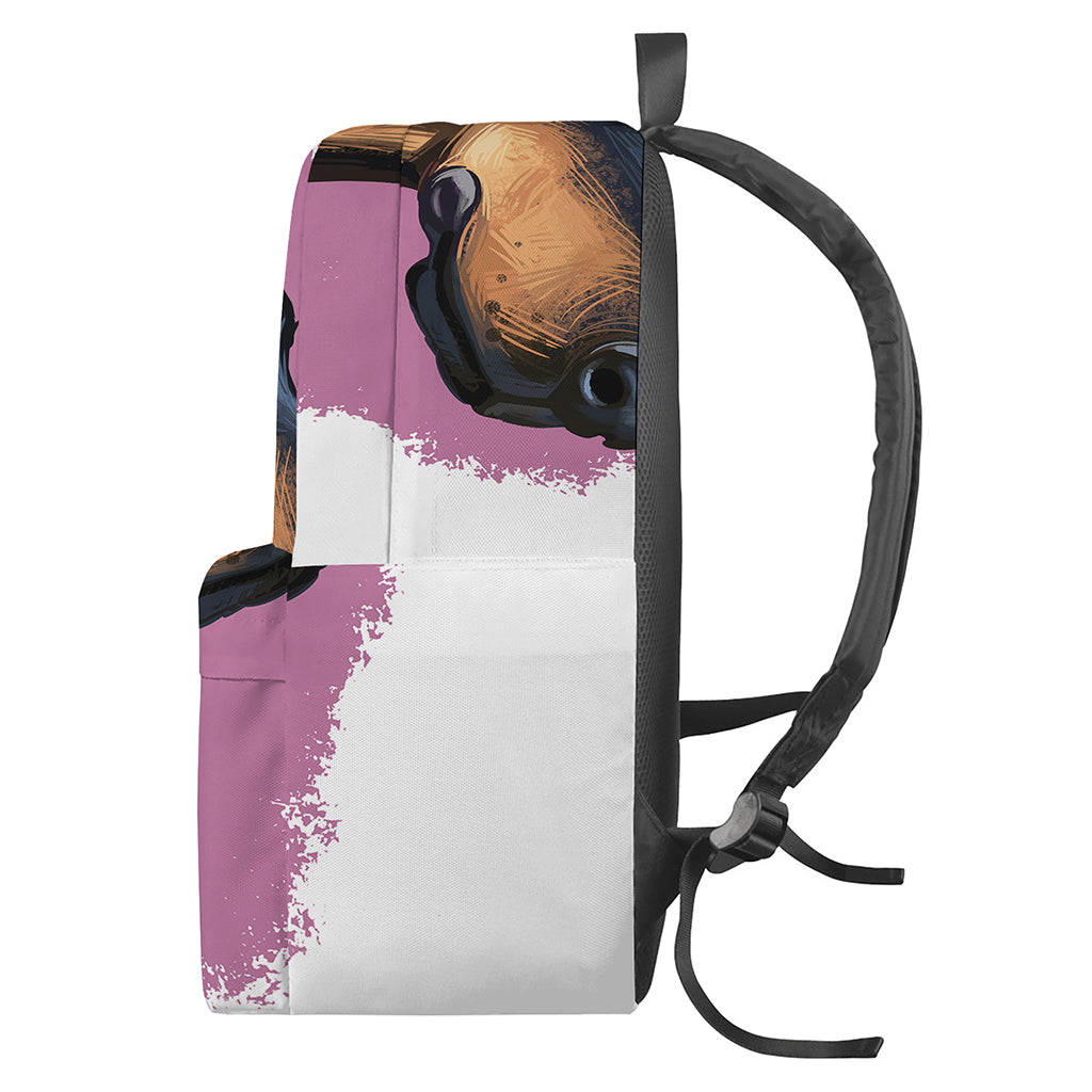 Dobermann Portrait Print Backpack