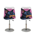 Dobermann Portrait Print Bar Stool Covers