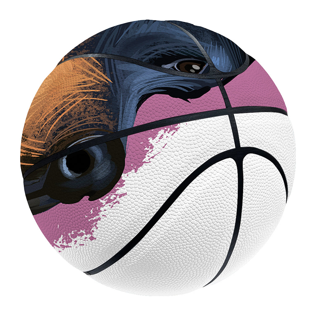 Dobermann Portrait Print Basketball