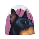 Dobermann Portrait Print Beanie