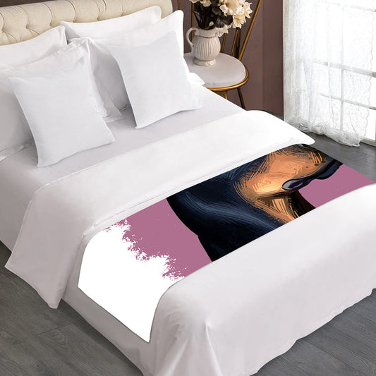 Dobermann Portrait Print Bed Runner